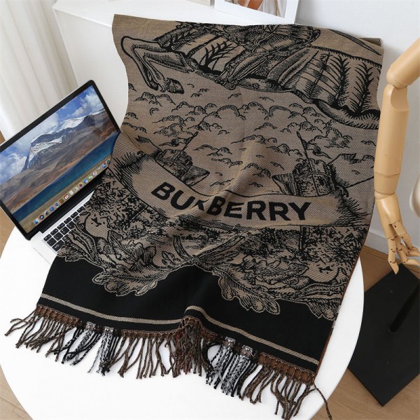 Burberry バーバリーハイブランド 秋冬 マフラーメンズ 大判ショール 暖かい春秋 スカーフ ファッション 使い心地よいレディース向け高品質ケープ 防寒マフラー