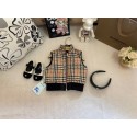 ブランドバーバリー子供服 ベスト 男の子 女の子 Burberry ダウンコットン キッズ 綿服 ジャケット 秋冬 子供服 中綿 アウター 厚手 袖なし 前開き チョッキ 軽量 無地 男女兼用 通園 通学 お出かけ90-140cm 