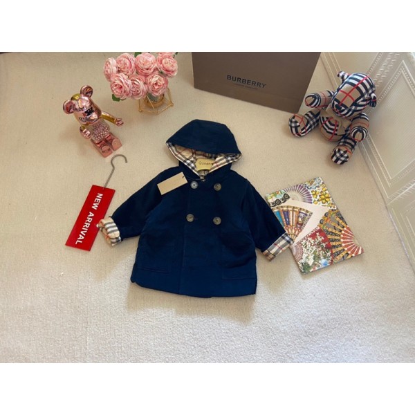 ブランドバーバリーキッズ秋冬のコート Burberry子供の上着 子供の冬のジャケット 暖かい綿のコート 暖かいファッションのコート かわいい 厚手コート73¬100cm