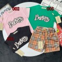 ブランドバーバリーキッズ ｔシャツ ショートパンツ 男の子 Burberry 子供ウェア 半袖 セットアップ 子供 夏 チャック柄 かわいい コットン 上着トップス 90-160cm