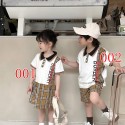 ブランドバーバリー子供セットアップ ガールズポロワンピース Burberryキッズ服 半袖Ｔシャツハーフパンツ 男女兼用 子供服 半袖ポロシャツ 子供 夏 90-150cm