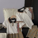 ブランドバーバリー子供セットアップ ガールズポロワンピース Burberryキッズ服 半袖Ｔシャツハーフパンツ 男女兼用 子供服 半袖ポロシャツ 子供 夏 90-150cm
