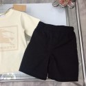 ブランドバーバリー子供服 男の子 Burberryセットアップ 夏 半袖 Tシャツ ハーフパンツ 半ズボン 上下セット 子供 ジャージ 上下セット 男の子 服 カジュアル 韓国 おしゃれ 男の子  90-160cm