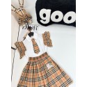 ブランドバーバリー子供服 女の子 スーツ 半袖tシャツ プリーツスカート Burberry キッズ服 上下セットアップ 小学生 JK制服 スクール フォーマル 100¬150cm 卒業式 卒園式 入学式 七五三 學院風 発表会 ジュニア服 夏 普段着 通園通学 韓国風 可愛い