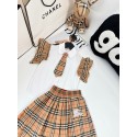 ブランドバーバリー子供服 女の子 スーツ 半袖tシャツ プリーツスカート Burberry キッズ服 上下セットアップ 小学生 JK制服 スクール フォーマル 100¬150cm 卒業式 卒園式 入学式 七五三 學院風 発表会 ジュニア服 夏 普段着 通園通学 韓国風 可愛い