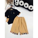 ハイブランドバーバリー子供服 男の子 夏服 半袖 Burberry ポロシャツ ハーフパンツ 上下セット カジュアル フォーマル 半袖Tシャツ ショートパンツ 2点セット 小学生 入学式 卒業式 七五三 通園 通学  90-150cm