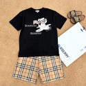 ハイブランドバーバリー子供服 男の子 セットアップ 夏 Burberryキッズ半袖 Tシャツ ハーフパンツ 上下セット 子供 夏服 ジャージ セットアップ 子供 男の子 カジュアル 韓国 キッズ 男の子 夏服 男の子 半袖 90-160cm
