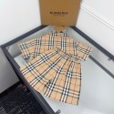 ブランドバーバリーベビー服 セットアップ 男の子 青少年 Burberry チェックのシャツ 2点セット 運動セット 子供服 アップ ジャージ キッズ 上下 ハーフパンツ 赤ちゃん服 夏服 幼稚園 スクール 通園  90¬150cm 