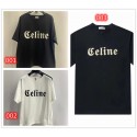 セリーヌ Tシャツ カジュアル 短袖 丸首 Celine ブランド メンズ 上着 春夏 トップス 潮流 人気 男女兼用 ゆったり ファッション コットン製品 肌に優しい 通気性 黒白 s~5xl