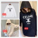 セリーヌ CELINE パーカー トレイナー シンプル ロゴ フード付き 人気 ファション