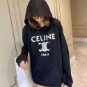 セリーヌ CELINE パーカー トレイナー シンプル ロゴ フード付き 人気 ファション