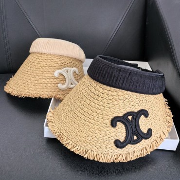 セリーヌサンバイザー 麦わら CELIN...