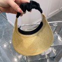 ブランドセリーヌレディース サンバイザー UVカット CELINE 麦わら帽子 キャップ つば広 帽子 ハット 弾性コード付き サイズ調整 あご紐付き 紫外線対策 日焼け防止