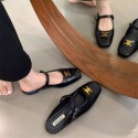 セリーヌミュール サンダル レディース 歩きやすい 2way CELINE  ローヒール三田ダル  美脚 225¬250cm バックストラップ サンダル ミュールパンプス 通気 かかとなし  婦人靴 エレガント 宴会 オフィス 春夏