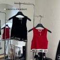 セリーヌタンクトップ レディース CELINEリブ 女性 トップス 肌着 脇隠し クールネック インナーシャツ ベーシック 下着 夏服 ノースリーブ キャミソール ヨガ おしゃれ ファッション セクシー 着痩せ 人気 女の子 