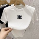 ハイブランドセリーヌ子供Tシャツ キッズ CELINE 半袖Ｔシャツ 丸首 綿100% ガールズ ワンポイントロゴ 90-160CM ショートスリーブTシャツ ベーシック 弾力性高い