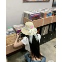 セリーヌ夏春 麦わら帽子レディース CELINE蝶結びハット ビーチ 日焼け止め ストローハット 小顔効果 折りたたみ ガーデニング 旅行 海 防紫外線 UVカット 天然素材 通気性