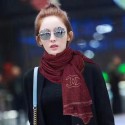 CHANELブランド マフラー muffler 防寒クセサリー シャネル ココマーク 暖かい 大判 ストール 無地  柔らかいマフラー 精緻な刺繍ロゴ 高級感 シンプル 男女兼用  メンズショール