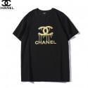 ハイブランドシャネル tシャツ 半袖 コットン製 精緻なプリント柄 メンズシャツ ロゴ付き chanel レディースtシャツ 丸首 ソフト 柔らかい 着心良い 四季通用 s-3xl