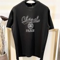 シャネル Tシャツ レディース Chanel 黒白tシャツ カジュアル 上着 トップス ハイブランド 半袖tシャツ プリント柄 ファッション ゆったり 綿100％ 柔らか 肌に優しい 四季男女兼用