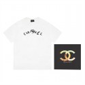 シャネル ブランドｔシャツ 丸首 トップス Chanel レディース 黒白シャツ 半袖Tシャツ カジュアル メンズ プリントtシャツ 高品質 柔らか 着心地よい ファッション簡約 オシャレ 快適 大きいサイズ S~5XL