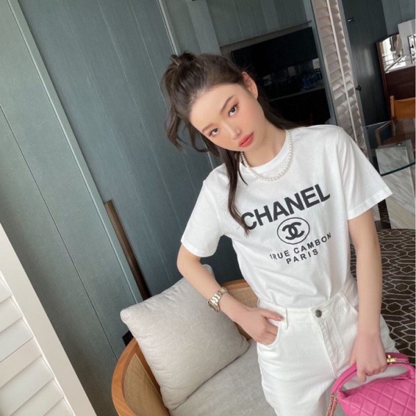 chanel シャネル ブランドＴシャツ 半袖 男女兼用 カジュアル ins風 人気 メンズ レディーズ