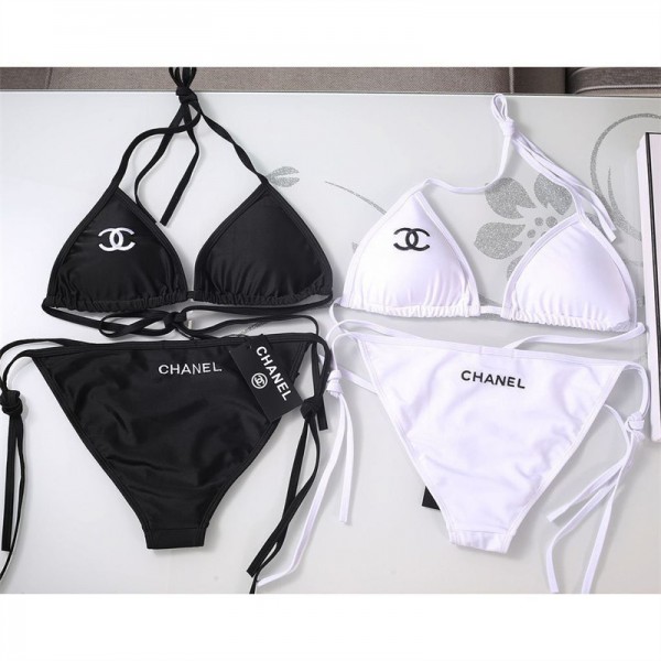 Chanel シャネル韓国風20代 30代 40代ビキニスイムウェアブランド体型カバー水着  オトナ女子 人気ブランドコピービキニ セクシー おしゃれ ショートパンツ