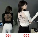 Chanel シャネルブランド長袖tシャツハイブランドtシャツ偽物レディースメンズ秋tシャツブランドかわいい大人の上質Tシャツ