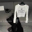 Chanel シャネルブランド長袖tシャツハイブランドtシャツ偽物レディースメンズ秋tシャツブランドかわいい大人の上質Tシャツ