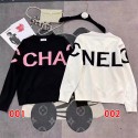 ブランド Chanel シャネル レディース セーター ニット トップス 長袖 クルーネック 柄 カジュアル 暖かい 大人 おしゃれ 着痩せ 柔らかい ゆったり カジュアル おしゃれ 可愛い 通勤 お出掛け 春 秋 冬