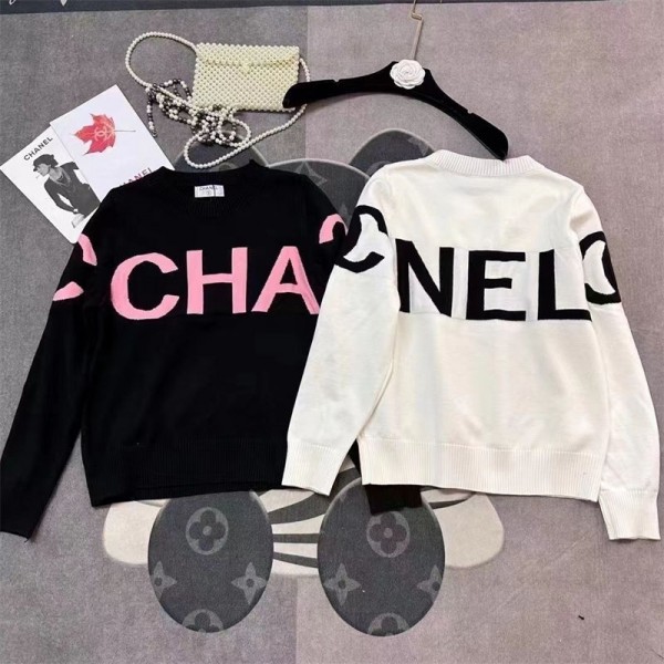ブランド Chanel シャネル レディース セーター ニット トップス 長袖 クルーネック 柄 カジュアル 暖かい 大人 おしゃれ 着痩せ 柔らかい ゆったり カジュアル おしゃれ 可愛い 通勤 お出掛け 春 秋 冬