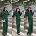 シャネル 女性セーターセット カジュアル Chanel ルーズ長袖ニット カーディガンとワイドレッグパンツ女性のパンツセット衣装 S - L