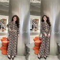 シャネル 女性セーターセット カジュアル Chanel ルーズ長袖ニット カーディガンとワイドレッグパンツ女性のパンツセット衣装 S - L