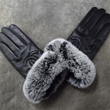 シャネル レザー手袋 レディース ブラン...