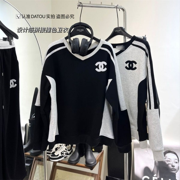 Chanel シャネルブランドパーカー コピーブランドトレーナー裏起毛ハイブランド秋冬服パーカースウェット偽物 男女兼用