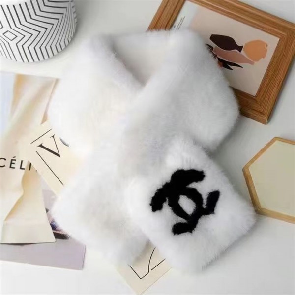 シャネル マフラー レディース Chanel 差し込みマフラー かわいい ブランドもこもこ 防寒 ふわふわ カジュアル おしゃれ プレゼント ギフト クリスマス 秋 冬
