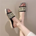 Chanel シャネル女性向けビーサン ミュール サボ ママシューズメンズ向けスリッパ夏履きやすいブランド ローファースリッパ 軽量スリッパ 夏用 涼しい 蒸れないサンダル素足