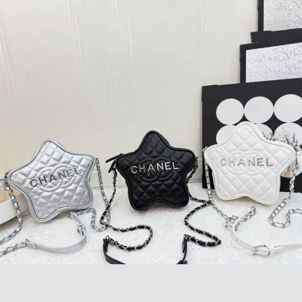 シャネル ショルダーバッグ かわいい 五芒星型 CHANEL クロスボディバッグ 斜め掛けバッグ メッセンジャーバッグ チェーンバッグ 調節可能 財布 レジャー パーティー プロム用 レディース かわいい