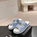 シャネルサンダル Chanel ビーチスリッパ 厚底 ミュール ボーダー柄 フラット 夏スリッパ ストラップ カジュアル レディース 気質 履きやすい 225¬250cm 特徴