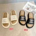 Chanel シャネル ブランド レディース キラキラサンダル お出かけスリッパ 厚底スリッパ カジュアルシューズ 夏のビーチ旅行 ファッションスリッパ 快適な 滑り止めゴムソール 225¬250CM