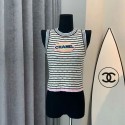 がっしりとした厚みのシャネルニット半袖tシャツハイブランドChanel夏ノースリーブ Chanel 半袖tシャツ セクシー 型崩れしにくくよれにくい夏tシャツブランドかわいいブランドtシャツ高品質S - XL