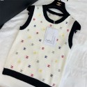 シャネル タンクトップ レディース Chanel リブニット キャミソール スクエアネック 肩紐太め インナー トップス ノースリーブ 通気性 柔らか 夏 春 S - XL
