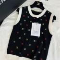 シャネル タンクトップ レディース Chanel リブニット キャミソール スクエアネック 肩紐太め インナー トップス ノースリーブ 通気性 柔らか 夏 春 S - XL