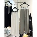 Chanel ゆったり ワイドパンツ レディース ズボン シャネルボトムス 春 夏 ガウチョパンツ ウエストゴム  S - XL 大きいサイズ 体型カバー スカーチョ 春夏 タックワイドパンツ スカートパンツ