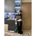 Chanel ゆったり ワイドパンツ レディース ズボン シャネルボトムス 春 夏 ガウチョパンツ ウエストゴム  S - XL 大きいサイズ 体型カバー スカーチョ 春夏 タックワイドパンツ スカートパンツ