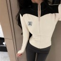 シャネルランニング ジャケット レディース フルジップ 長袖 軽量 Chanel スリムフィット レディースコート S - 2XL スポーツウェア ヨガウェア 親指穴付き トレーニング ジム アウトドア 丈短め 秋 冬 春