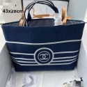 シャネルトートバッグ 大容量 Chanel ハンドバッグ メンズ レディース 手提げバッグ デニム 人気 ユーズド ブルー