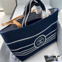 シャネルトートバッグ 大容量 Chanel ハンドバッグ メンズ レディース 手提げバッグ デニム 人気 ユーズド ブルー
