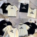 シャネルサマーニット レディース 半袖 Tシャツ Chanelニットｔシャツ ゆったり カットソー トップス ファッション 夏服 エレガント 半袖セーター