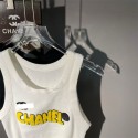 Chanel シャネルブランドシャネルタンクトップ レディース Chanel トップス ニット  XS - L ノースリーブ ショート丈 へそ出し重ね着 夏 キャミソール Tシャツ 薄手 カットソー キャミソール 付け襟 ボーダー柄